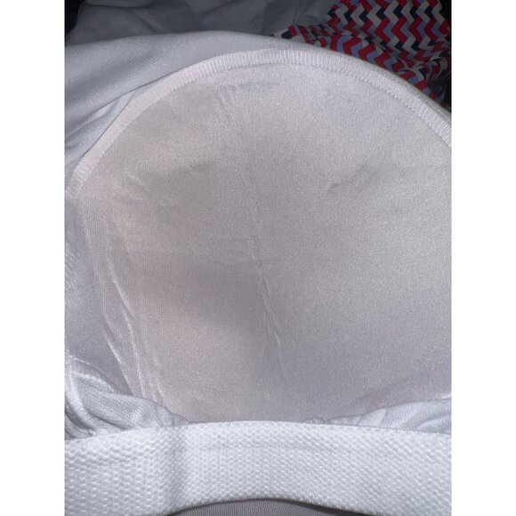 Kona Sol Swimsuit Womens 22 Red Blue White Chevron One Piece Adjustable Straps - Picture 5 of 9